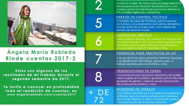  Rendición de cuentas de Ángela María Robledo 2017-2