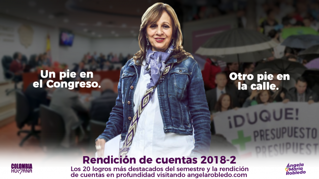  Rendición de cuentas de Ángela María Robledo 2018-2