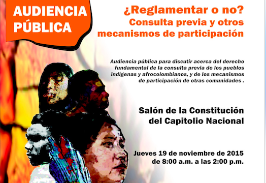 Consulta previa no puede reglamentarse a espaldas de pueblos indígenas y afro dicen congresistas