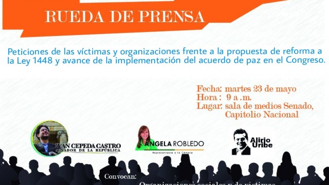  Rueda de Prensa | Víctimas piden al Congreso celeridad en iniciativas para implementar la Paz